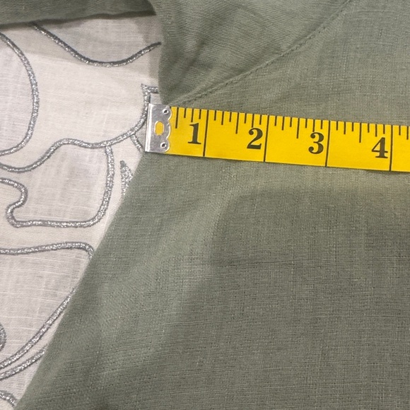 Magnolia Pearl Sage Green Long Sleeve Dress with Appliqué - Picture 12 of 12